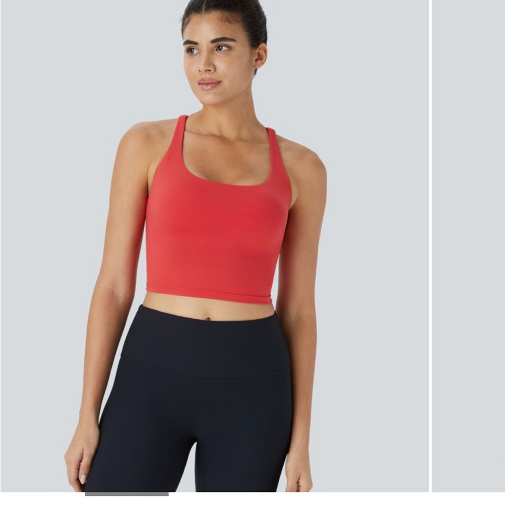 NWT Halara Crisscross Backless Cropped Yoga Tank Top - size Small